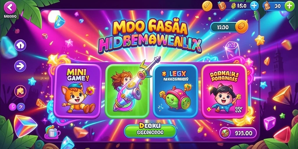 Screenshot karakter utama dalam pertempuran.